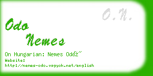 odo nemes business card